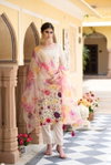 Indo Era 2375 Women Floral Silk Embroidery Kurti With Bottom Dupatta
